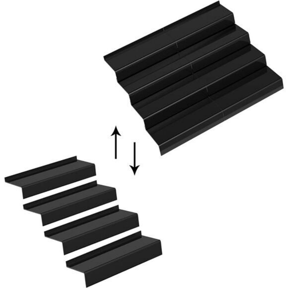 Adjustable Acrylic Spice Drawer Organizer 4 Tier Expandable Rack for Kitchen Jar - Picture 5 of 7